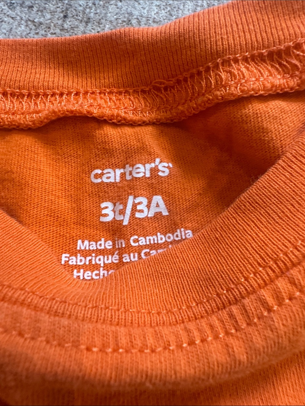 Carter's Orange Long-Sleeve Jack-O'-Lantern Tee with Spider Detail - Picture 2 of 2
